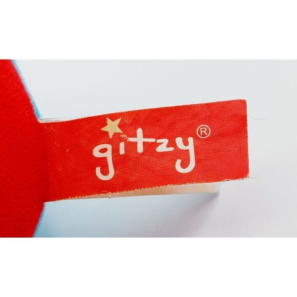 Gitzy Baby Round Plush Cow & Bunny Rattle Stuffed Animal Toy 4.5" Tall - Picture 5 of 6